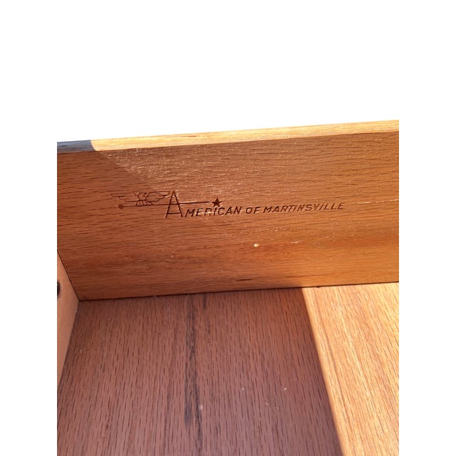 Vintage Mid Century Modern Nightstands or End Tables by American of Martinsville, A Pair For Sale - Image 9 of 9