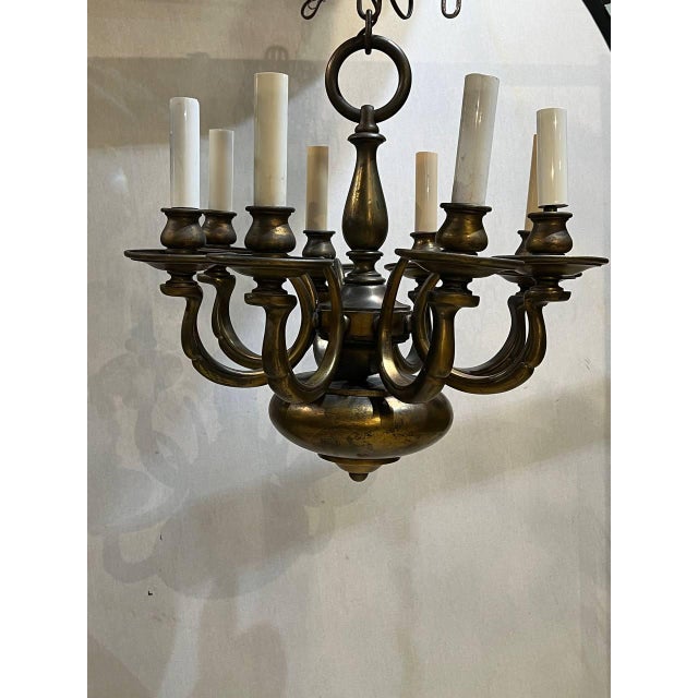 1900’s Caldwell Colonial Style Chandelier 8 Lights For Sale - Image 9 of 10