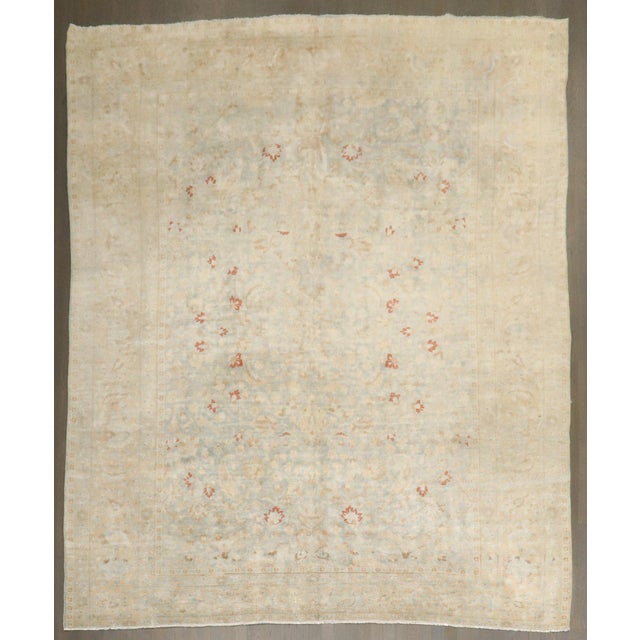 Textile Early 20th Century Zabihi Collection Persian Meshed Room Size Rug - 8' x 9'7" For Sale - Image 7 of 11