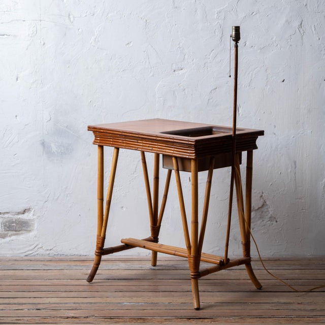 A Bamboo Jardiniere and Lamp Table, 20th Century For Sale In Savannah - Image 6 of 15