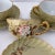 Vintage Rare, hand painted small size tea or demitasse cups and saucers set of five Makers mark shows “ T and dog figure “...