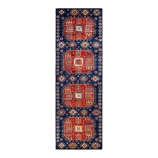 Serapi One-of-a-Kind Hand-Knotted Runner Rug - Blue 4' 1" x 13' 4" For Sale