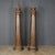 Antique mid-19th Century Indian pair of hard wood, hand carved architectural columns. Height: 163cm Base Diameter: 42cm