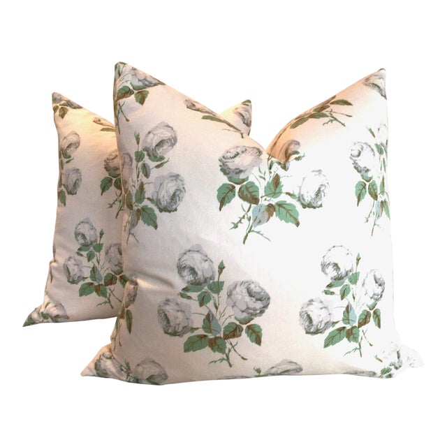 French Country Colefax & Fowler Classic "Bowood" Floral 24" Pillow - Single For Sale - Image 3 of 4