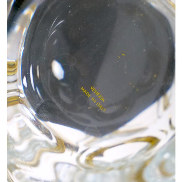 Mid Century Modern Italian Cut Glass/Gold Decorated Vase For Sale - Image 10 of 11