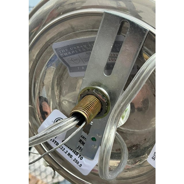 Metal Vintage Boho Charles Edwards Custom Cobalt Lantern For Sale - Image 7 of 11