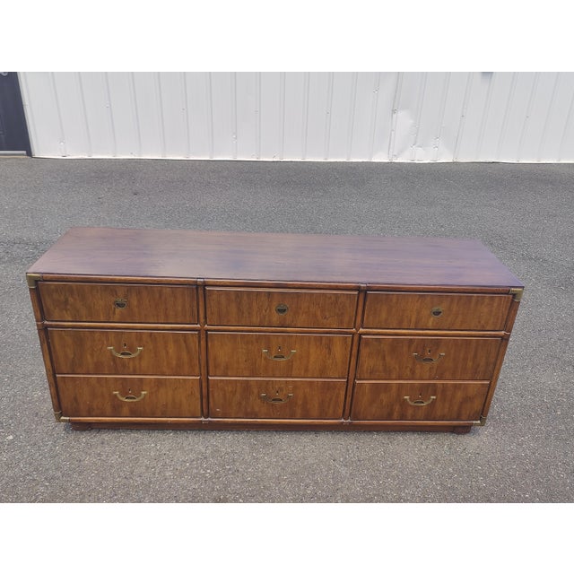 Vintage Drexel Campaign Style Dresser For Sale In Washington DC - Image 6 of 13
