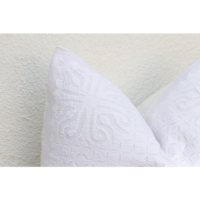 1990s Veda Euro Applique Pillow Cover For Sale - Image 5 of 9