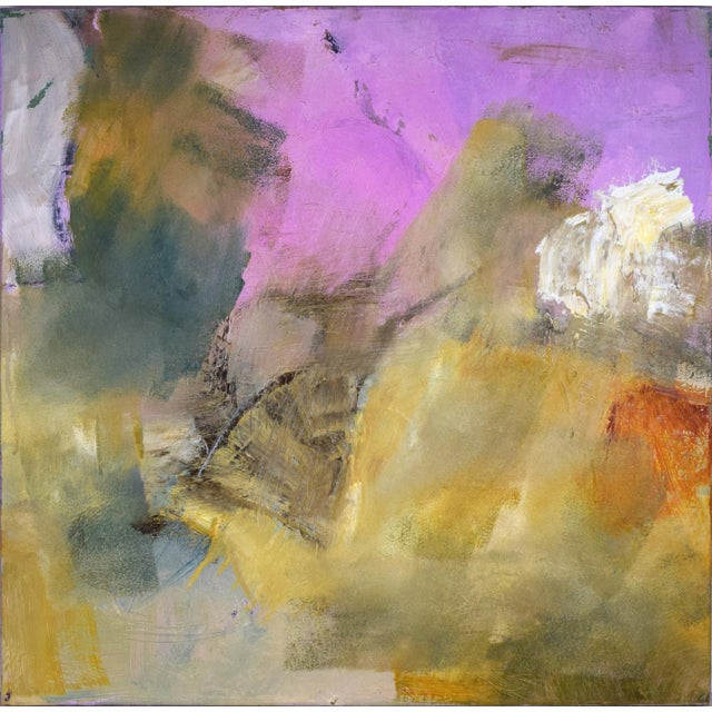 Colorful abstract expressionist painting entitled "Spring Theory", dated 2020 and signed indistinctly on verso. Oil on...