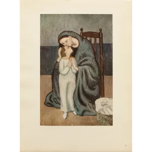 1948 After Pablo Picasso "Maternity", First Edition Period Parisian Lithograph, C. O. A.