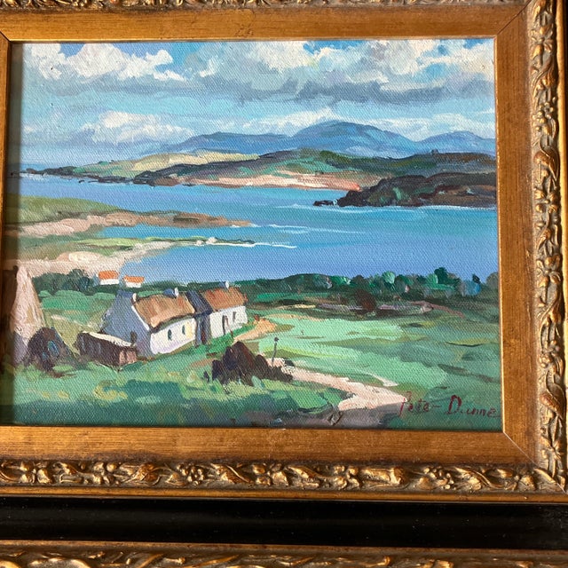 Original 8 x 10 painting on stretched canvas signed bottom right Overall size with vintage frame is 14 x 16 Check out my...