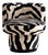 Caos Accent Chair in Zebra Furry Velvet from Moanne For Sale