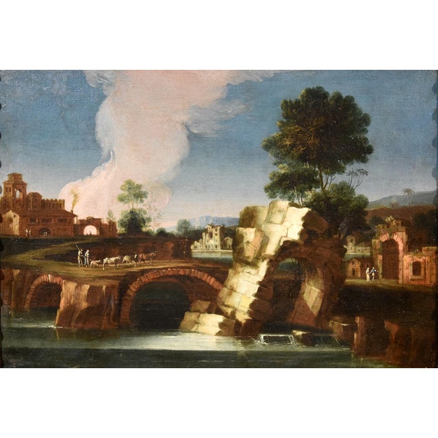 18th-Century Roman Landscape Artist - Entourage of Paolo Anesi (Rome 1697 - 1773) River landscape of the Lazio...