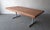 1960s Mid Century Bauhaus Butcher Block Oak and Aluminum Table For Sale - Image 5 of 11