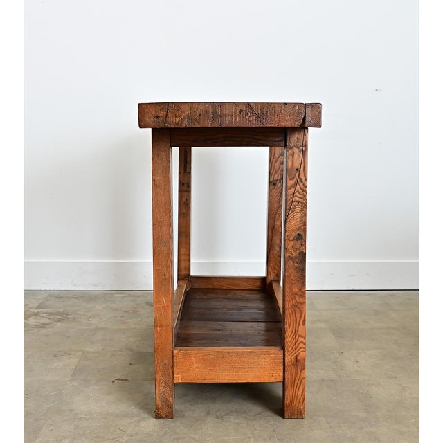 Brown French 19th Century Solid Oak Workbench For Sale - Image 8 of 13