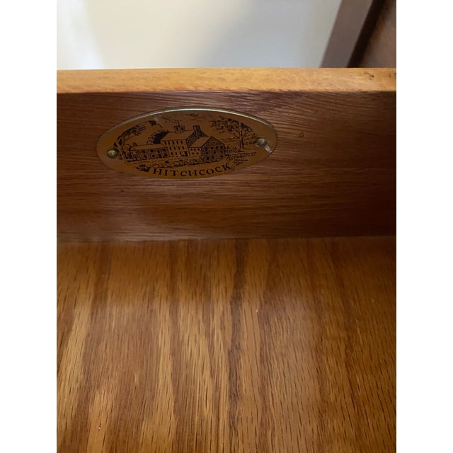 Hitchcock Furniture Company Cherry Sideboard With Brass Gallery and Mirror Chairish