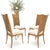 Set 4 Burl Wood Cane Back NEW Upholstery Dining Chairs Mid Century Modern MINT! For Sale - Image 13 of 15