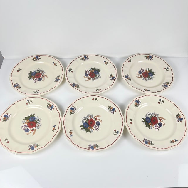 Agreste Dessert Plates from Sarreguemines, 20th Century, Set of 6 For Sale - Image 6 of 9
