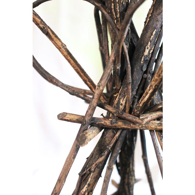 American Antique Looped Branch Adirondack Twig Table For Sale - Image 3 of 14