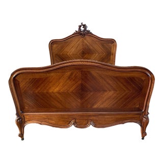 Louis XVI Bed Frame Walnut Queen or XL Full For Sale