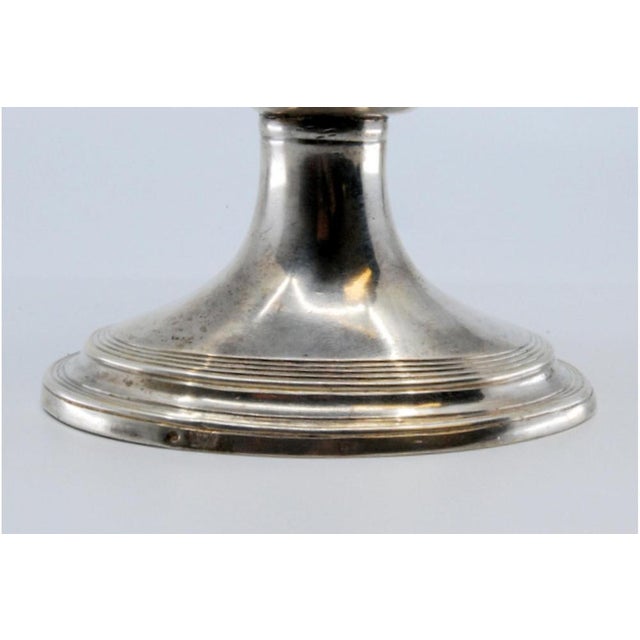 Smooth Silver Milk Jug with Strips For Sale - Image 3 of 11