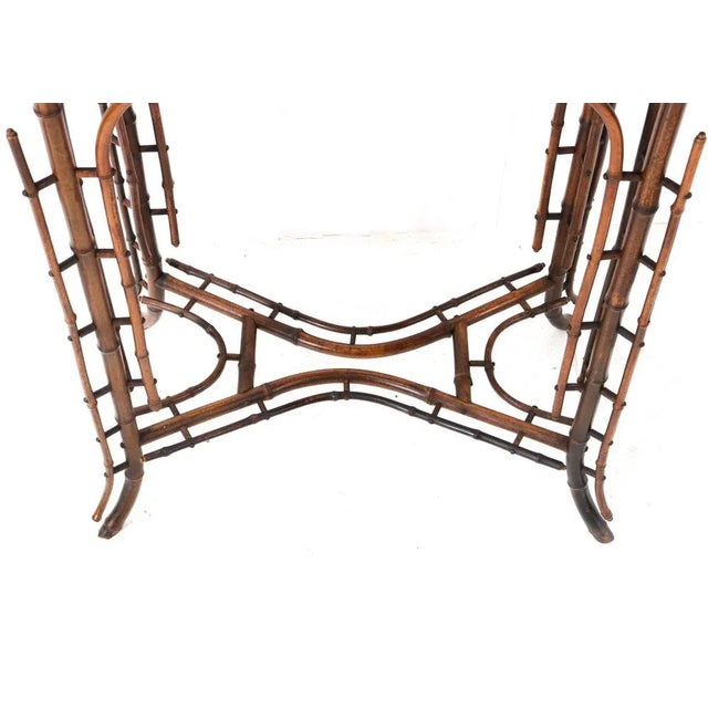 Art Nouveau Tea Table in Bamboo, 1900s For Sale - Image 10 of 13