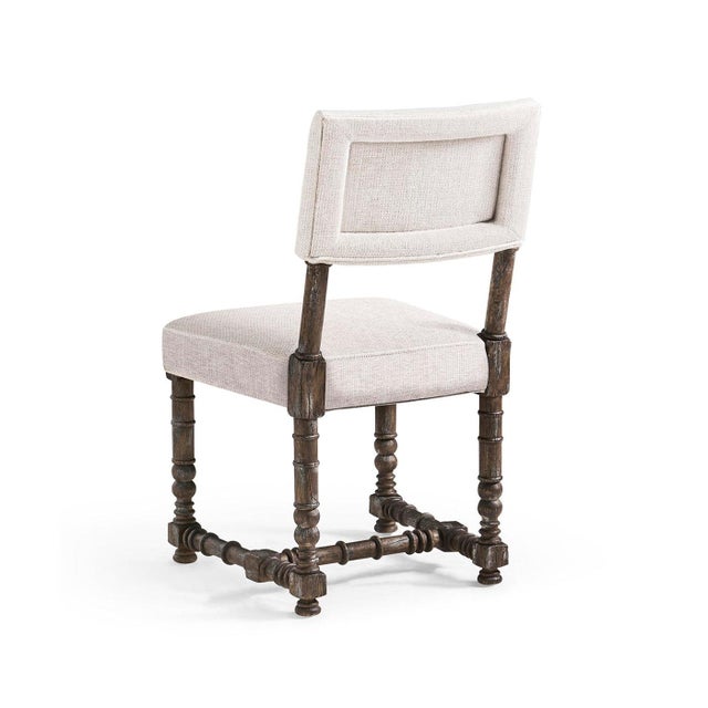 Wood Dark Rustic Farmhouse Spool-Leg Side Chair (Sets of 2) For Sale - Image 7 of 11