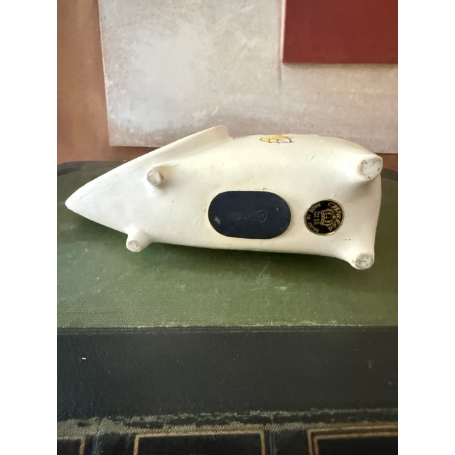 Ceramic Vintage Ceramic Kitty Cat Piggy Bank Wales Japan Mid Century Nursery Decor For Sale - Image 7 of 9