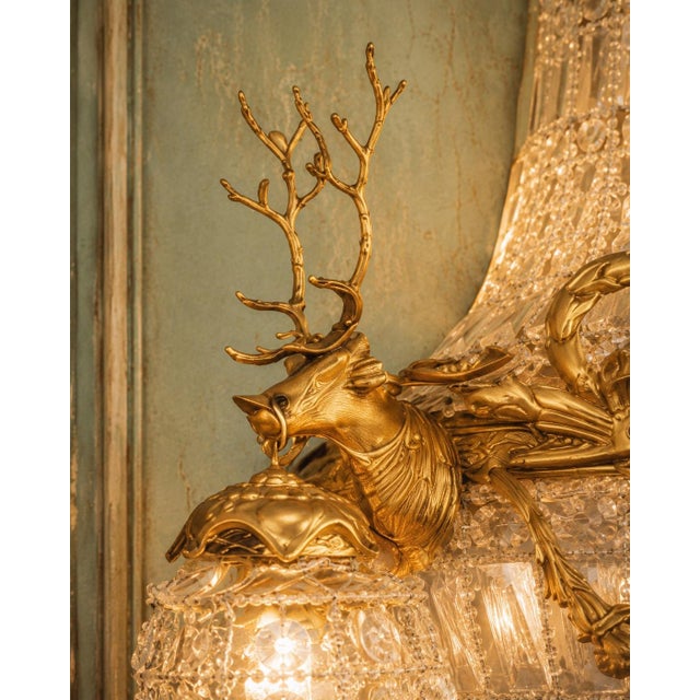 1980 French Artisan Louis XVI Gold Bronze Sconces Wall Lamps - Pair For Sale - Image 4 of 12