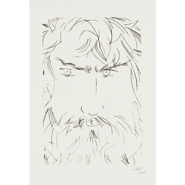 Portrait of Oedipus - Original Etching by Giacomo Manzù - 1968 1968 For Sale