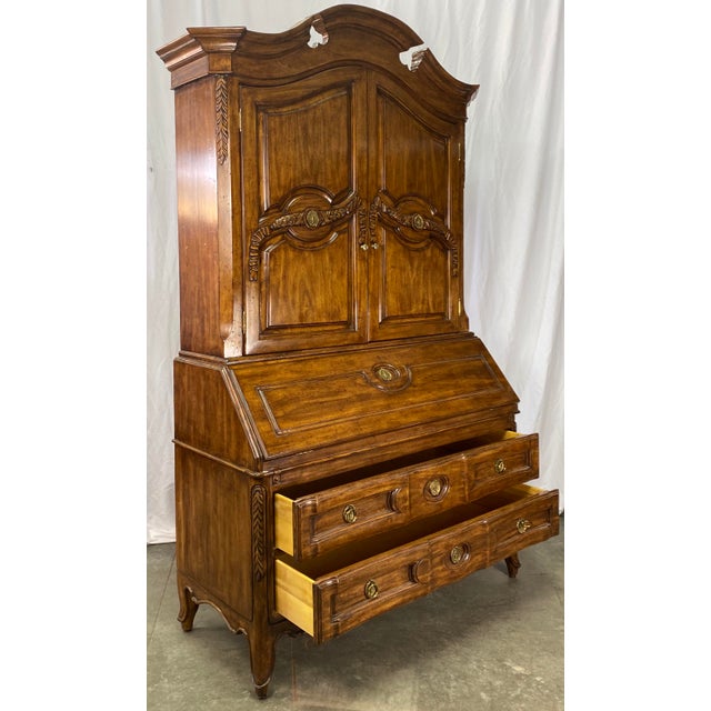 Vintage French Provincial Walnut Secretary Desk & Hutch Chairish