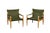 Vintage Danish Safari Chairs in Oak and Forest Green Canvas Fabric by Erik Wørts, 1970s, Set of 2 For Sale - Image 18 of 18