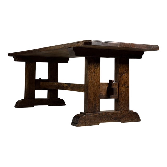 Belgian Monastery Table in Oak For Sale