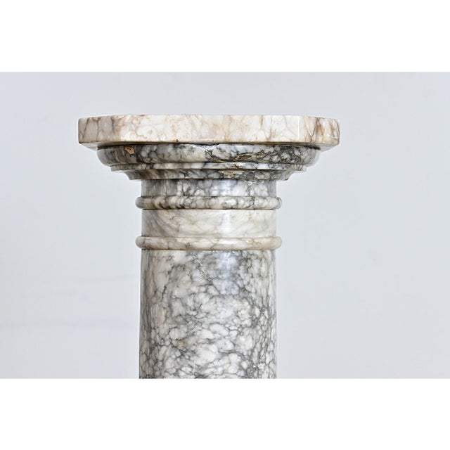 Stone French 19th Century Marble Column Pedestal For Sale - Image 7 of 14