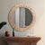 Brown Robin Baron Winfield Wooden Round Mirror For Sale - Image 8 of 9