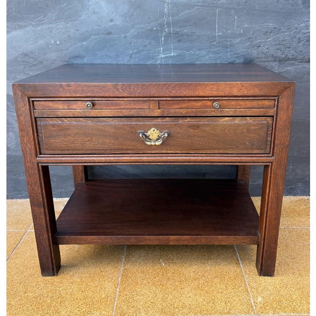 Spanish Neoclassical Style Nightstands with Drawer and Lower Shelf, 1950, Set of 2 For Sale - Image 4 of 11