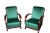 Turquoise Set of Art Deco Armchairs, 1930s For Sale - Image 8 of 8