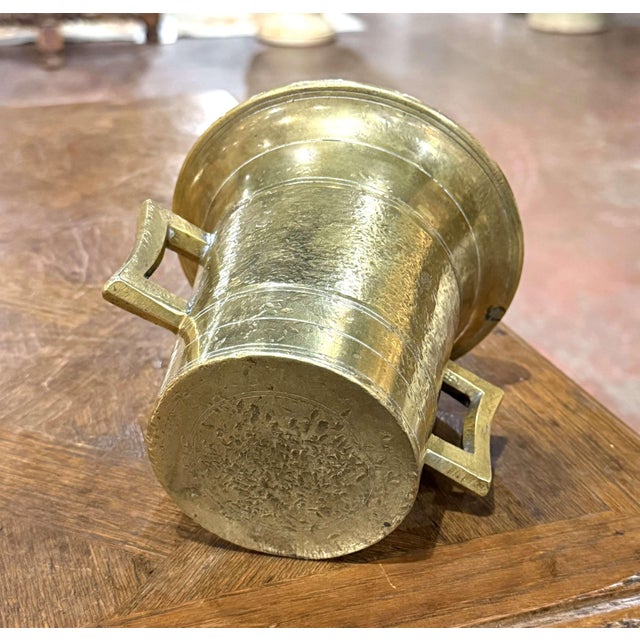 Metal Mid-19th Century French Bronze Mortar With Original Pestle For Sale - Image 7 of 8