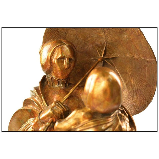 Fritz White Authentic & Large Bronze Sculpture "Grandmother's Parasol", listed with the Submit Best Offer option....