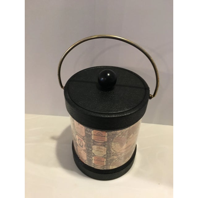 Metal 1960s Old World Map Ice Bucket For Sale - Image 7 of 7