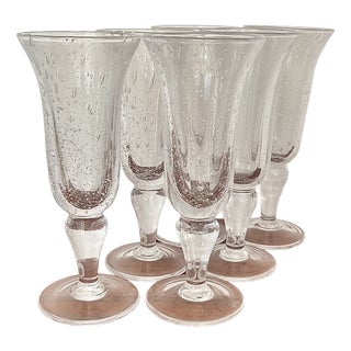 Art Glass Glassware from Biot, France, Set of 6 For Sale