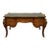 Vintage French Provincial Louis XV Burled Walnut & Kingwood Bureau Plat / Executive Desk W. Tooled Leather Top & Gilt Figural Mounts For Sale