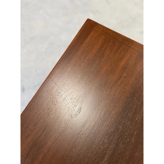 Brown Vintage Coffee Table With Scalloped Apron For Sale - Image 8 of 8