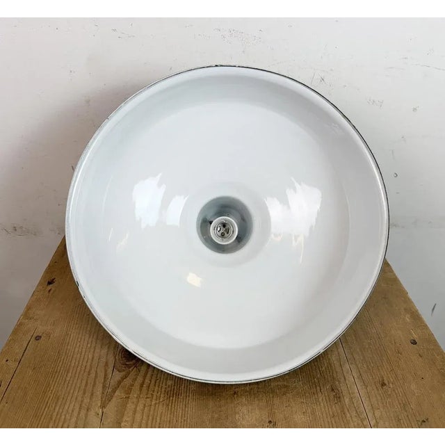 Industrial Green Enamel Factory Pendant Lamp from Jackson Electrical Co., 1960s For Sale - Image 17 of 18