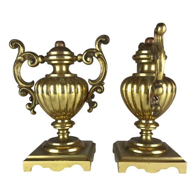 Antique Gilded Vases, Set of 2 For Sale