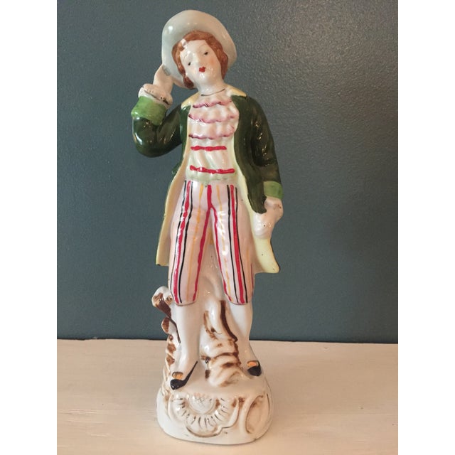 Mid 20th Century Vintage Occupied Japan Porcelain Figures — a Pair For Sale - Image 5 of 12