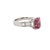 Contemporary 3.23 Carat Padparadscha Sapphire Diamond Platinum Ring, Grs Certified For Sale - Image 3 of 7