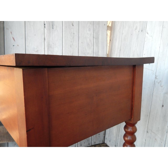 Brown 19th Century Bobbin Leg Two Drawer Side Table For Sale - Image 8 of 10