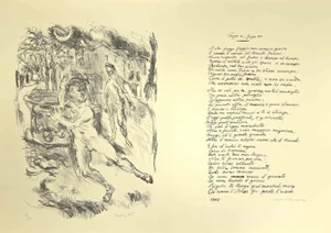 Antonio Scordia and Mino Maccari, Fuga si, Fuga no, Lithograph, 1945