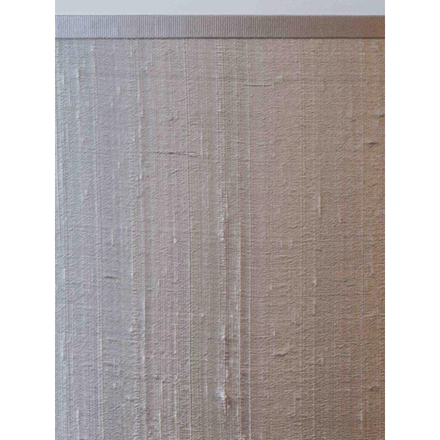 Mid-Century Modern Ceramic Table Lamp with Silk Lampshade from Bay Keramik, 1950s For Sale - Image 9 of 14